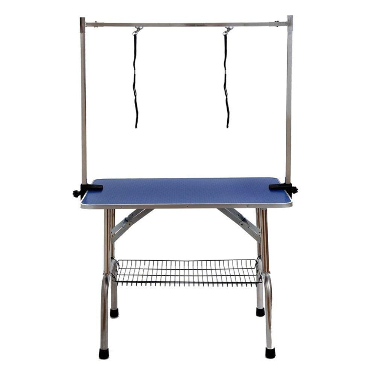 [UK Warehouse] Portable Adjustable Stainless Steel Dog Pet Grooming Table Dresser, Size: 115x55x79cm