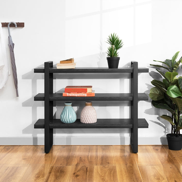 [US Warehouse] Three-layer Metal Bookshelf, Size: 100 x 82.5 x 28cm