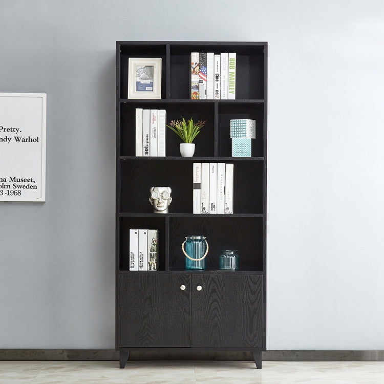 [US Warehouse] 5-layer Wooden Bookshelf with Double Doors, Size: 68 x 31.5 x 12 inch