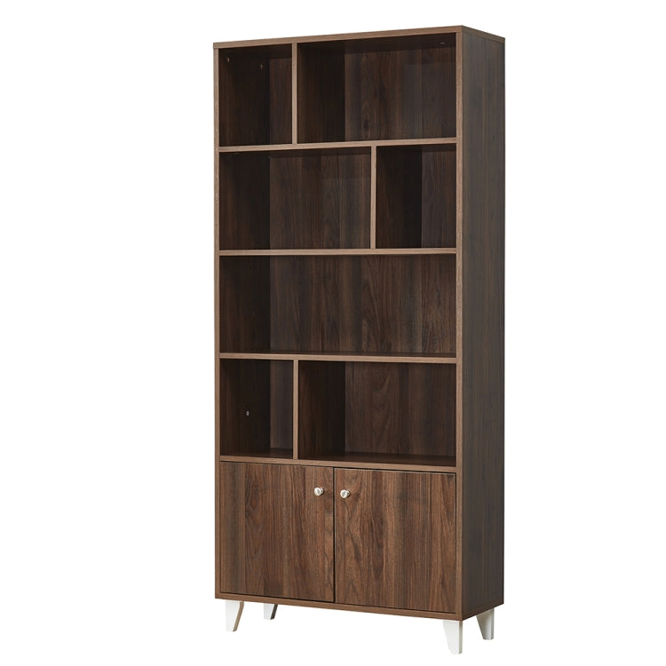 [US Warehouse] 5-layer Wooden Bookshelf with Double Doors, Size: 68 x 31.5 x 12 inch