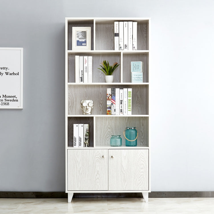 [US Warehouse] 5-layer Wooden Bookshelf with Double Doors, Size: 68 x 31.5 x 12 inch