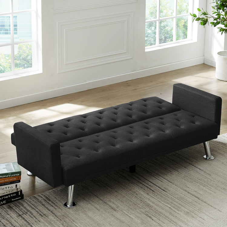 [US Warehouse] Dual-purpose Foldable Living Room Fabric Sofa Bed, Size: 72.83 x 31.5 x 29.92 inch