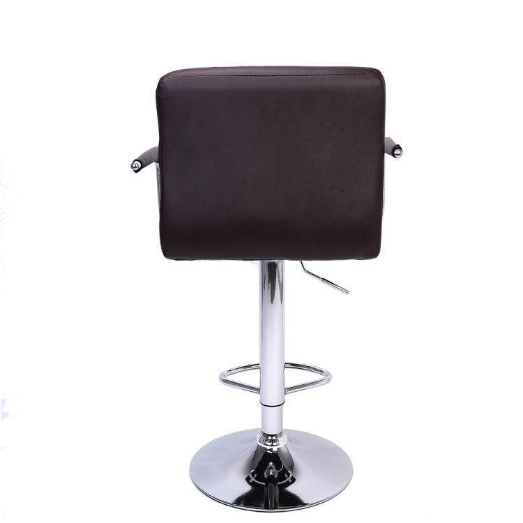 [US Warehouse] 2 PCS High Bar Chairs With 60-80cm Round Plate And 6 Compartments With Armrests(Coffee)