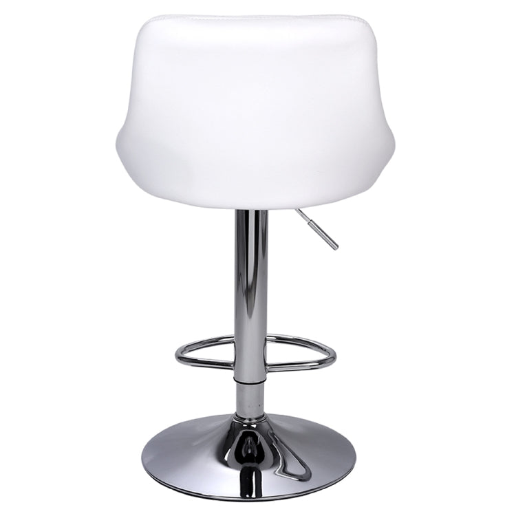 [US Warehouse] 2 PCS Adjustable High Type with Disk No Armrest Rhombus Backrest Design Bar Stools(White)