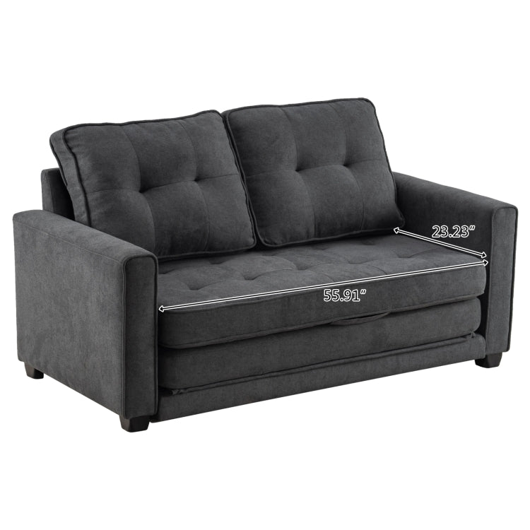 [US Warehouse] Simple Home Double Sofa Bed, Size: 141.99x54x59cm