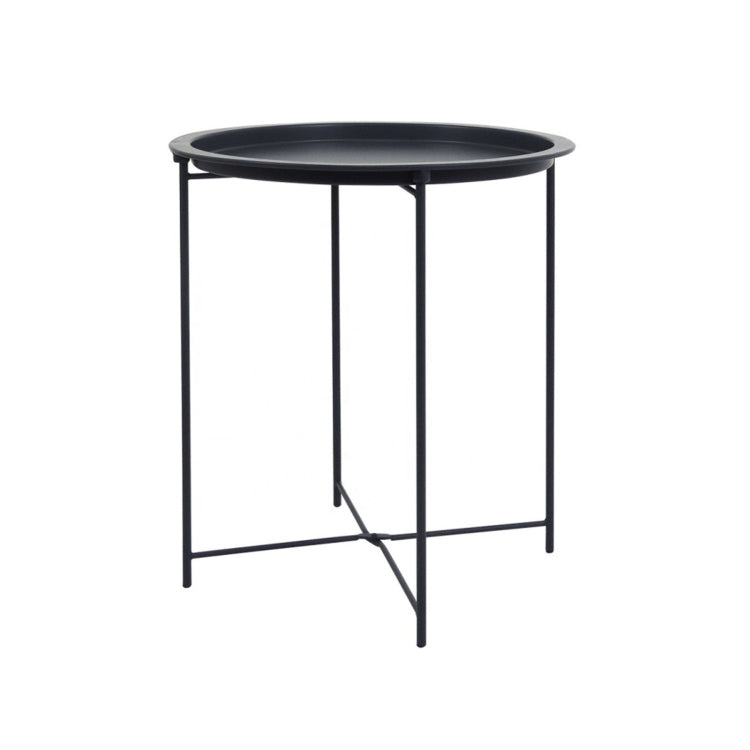 [US Warehouse] Folding Tray Metal Side Table, Size: 18.5x18.5x19.88 inch