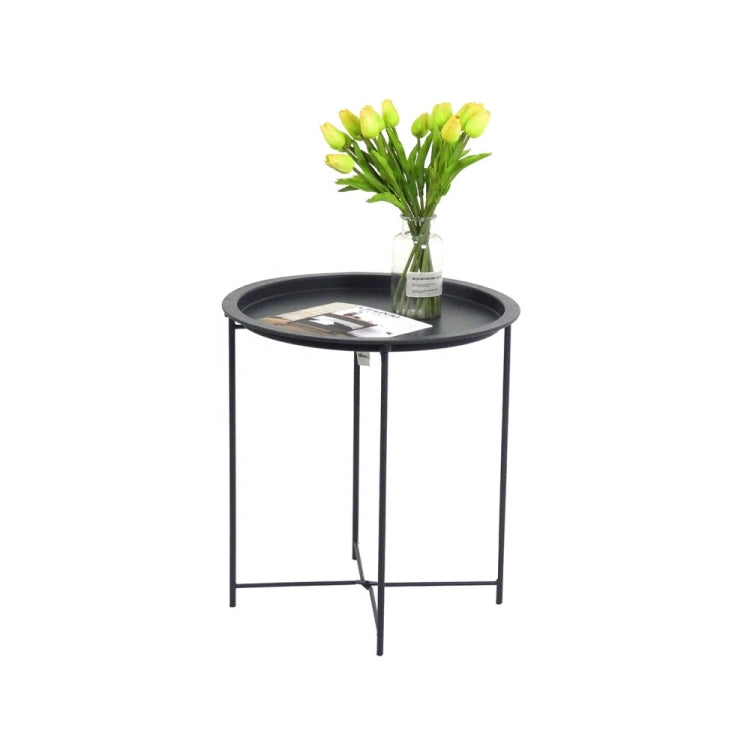 [US Warehouse] Folding Tray Metal Side Table, Size: 18.5x18.5x19.88 inch