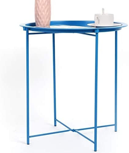 [US Warehouse] Folding Tray Metal Side Table, Size: 18.5x18.5x19.88 inch