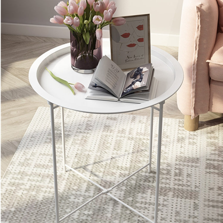 [US Warehouse] Folding Tray Metal Side Table, Size: 18.5x18.5x19.88 inch