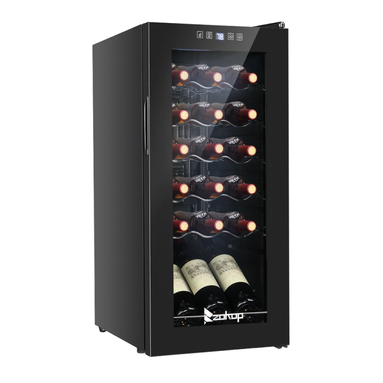 [US Warehouse] 115V 85W Transparent Glass Door Electronic Wine Cabinet with Display & Can Be Stored 18 Bottle