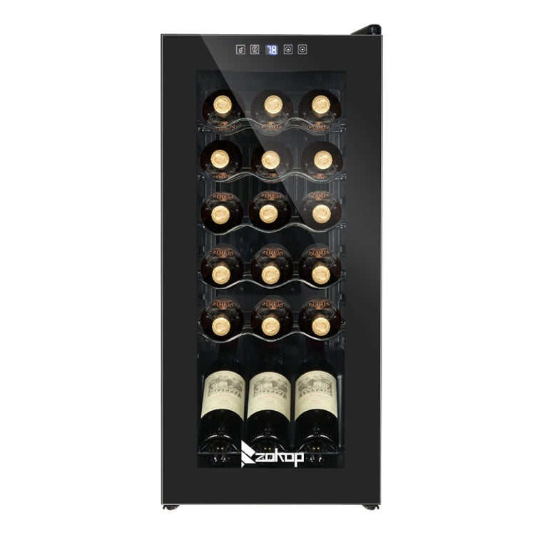 [US Warehouse] 115V 85W Transparent Glass Door Electronic Wine Cabinet with Display & Can Be Stored 18 Bottle