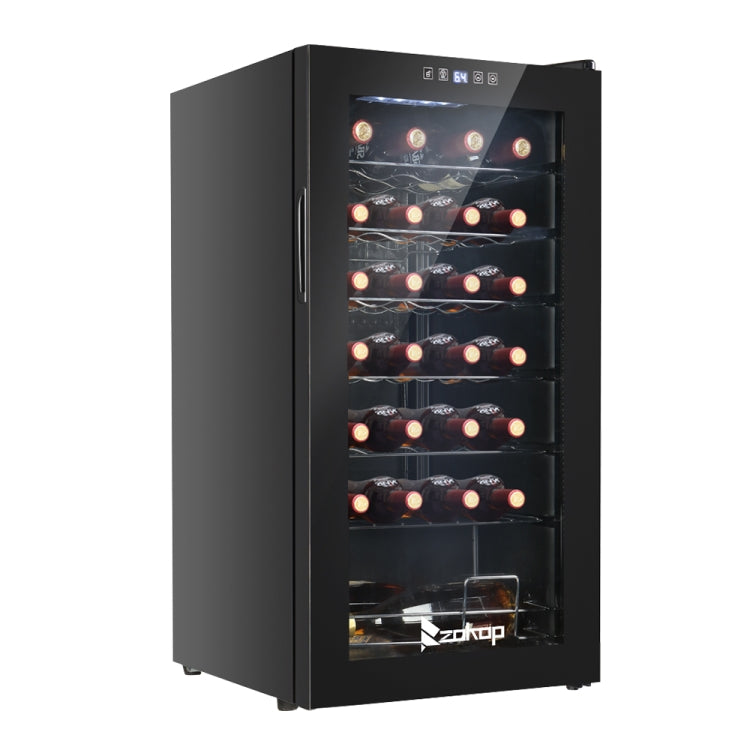 [US Warehouse] 115V 85W Transparent Glass Door Electronic Wine Cabinet with Display & Can Be Stored 28 Bottle