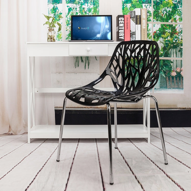 [US Warehouse] 4 PCS of Birds Nest Style Branch Pattern Backrest Lounge Chair, Size: 54 x 54 x 82cm(Black)