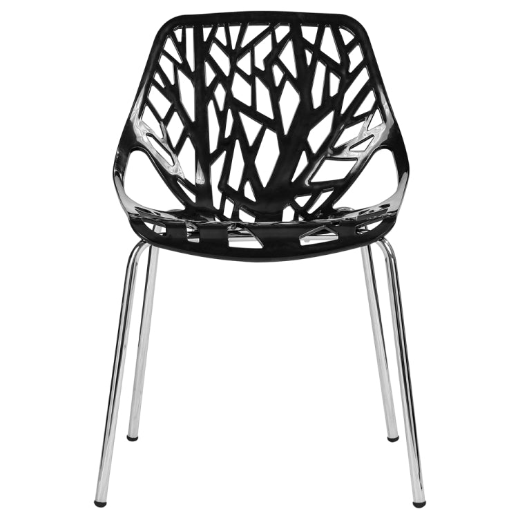 [US Warehouse] 4 PCS of Birds Nest Style Branch Pattern Backrest Lounge Chair, Size: 54 x 54 x 82cm(Black)