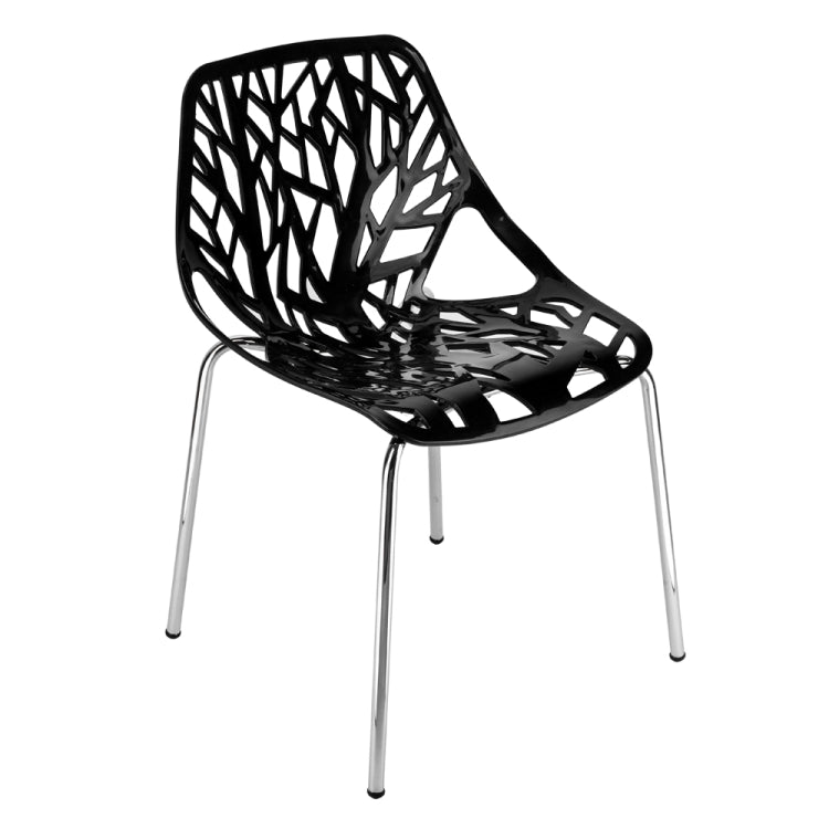[US Warehouse] 4 PCS of Birds Nest Style Branch Pattern Backrest Lounge Chair, Size: 54 x 54 x 82cm(Black)