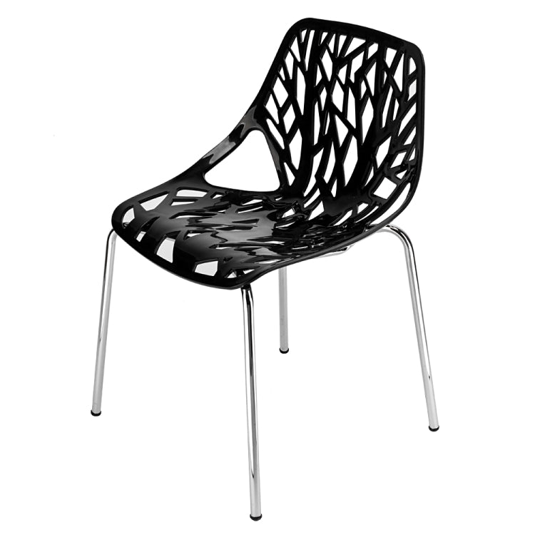 [US Warehouse] 4 PCS of Birds Nest Style Branch Pattern Backrest Lounge Chair, Size: 54 x 54 x 82cm(Black)