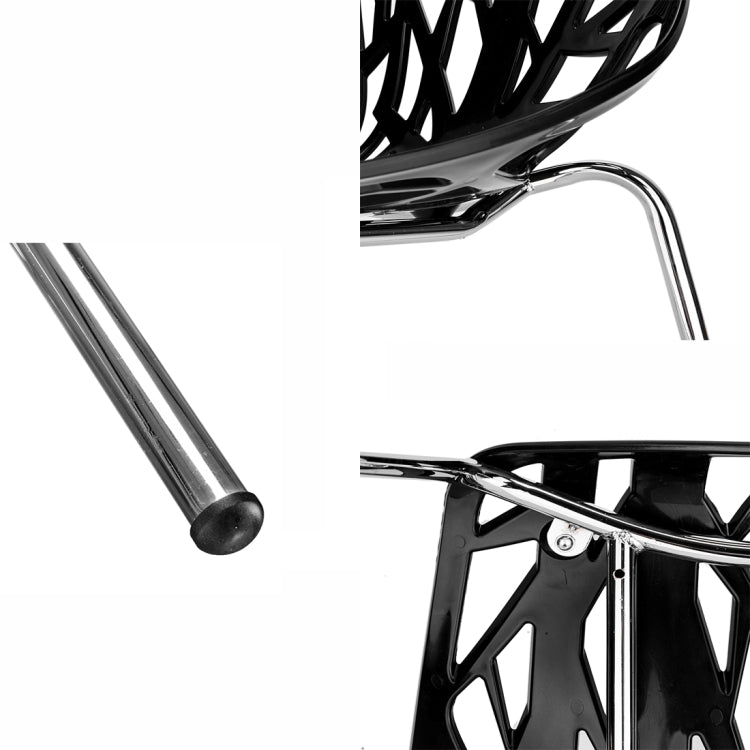 [US Warehouse] 4 PCS of Birds Nest Style Branch Pattern Backrest Lounge Chair, Size: 54 x 54 x 82cm(Black)