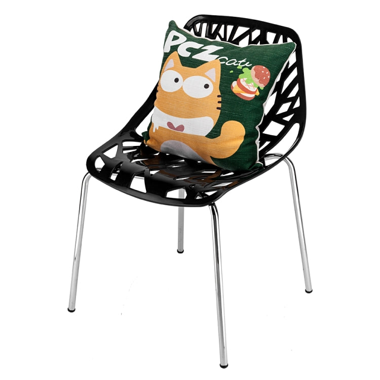 [US Warehouse] 4 PCS of Birds Nest Style Branch Pattern Backrest Lounge Chair, Size: 54 x 54 x 82cm(Black)