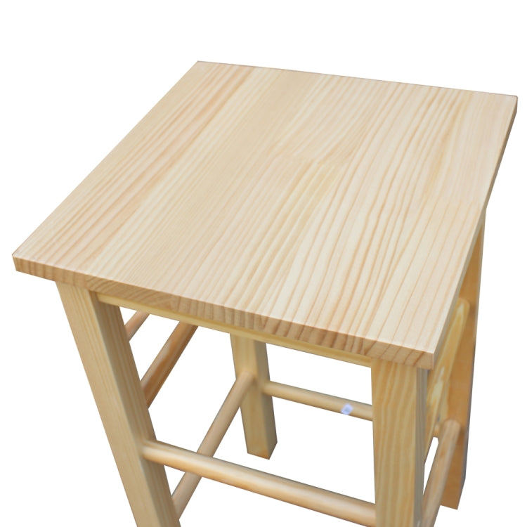 [US Warehouse] Foldable Square Solid Wood Dining Car With 2 Square Stools(Wood)