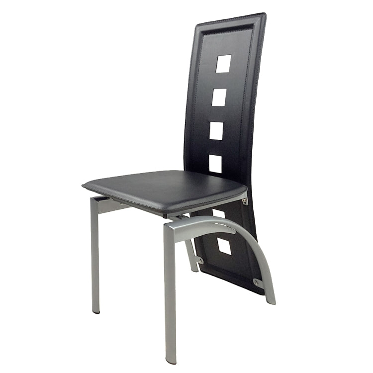 [US Warehouse] 110cm Dining Table Set Tempered Glass Dining Table with 4 PCS Chairs