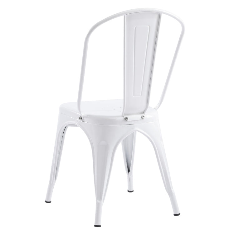 [US Warehouse] 4 PCS High-back Retro Industrial Style Iron Leather Chair