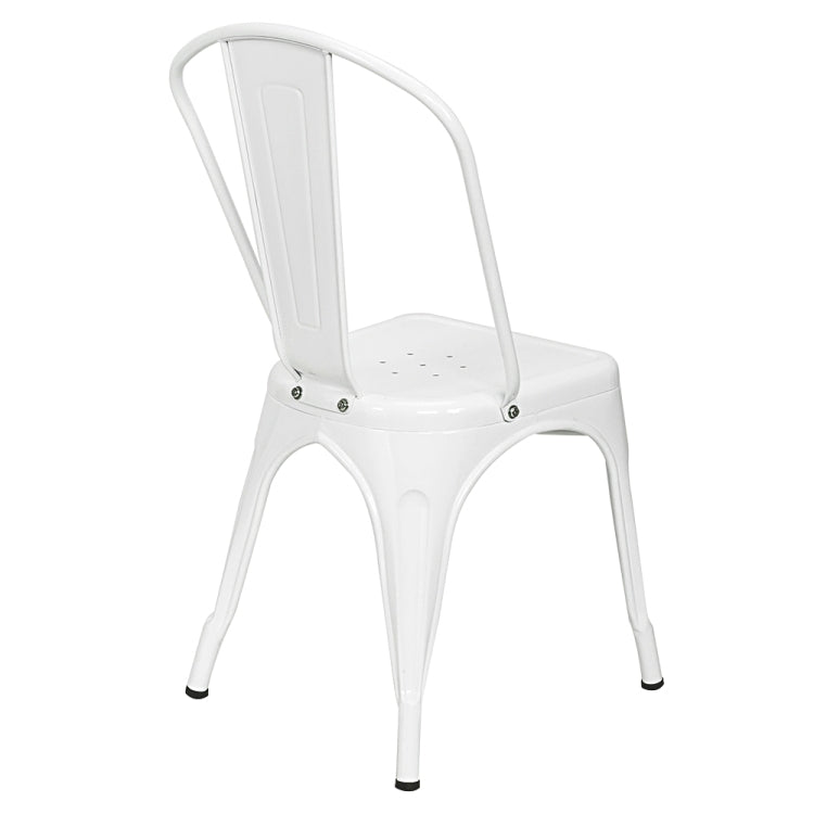 [US Warehouse] 4 PCS High-back Retro Industrial Style Iron Leather Chair
