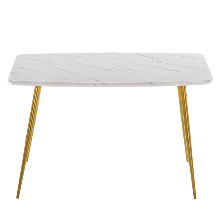 [US Warehouse] Marble Series Curved Round Dining Table, Size: 120 x 74 x 76cm(White)
