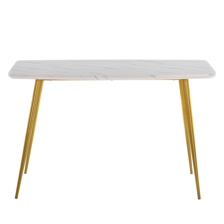 [US Warehouse] Marble Series Curved Round Dining Table, Size: 120 x 74 x 76cm(White)
