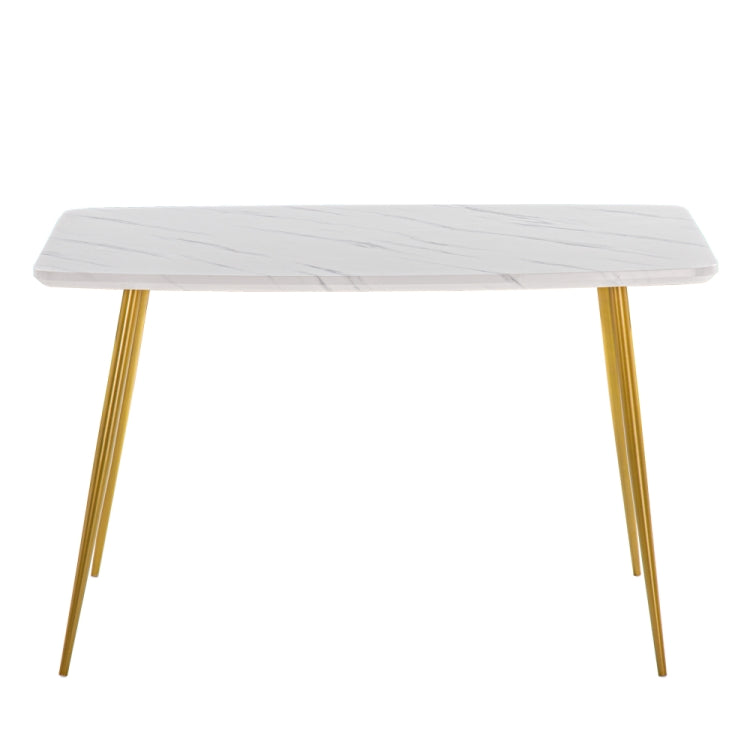 [US Warehouse] Marble Series Curved Round Dining Table, Size: 120 x 74 x 76cm(White)