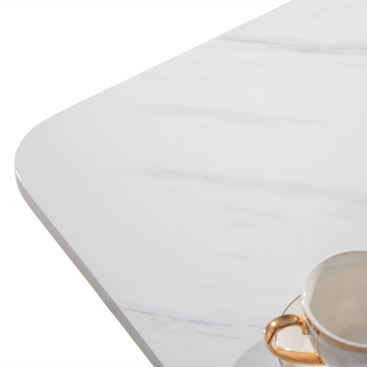 [US Warehouse] Marble Series Curved Round Dining Table, Size: 120 x 74 x 76cm(White)