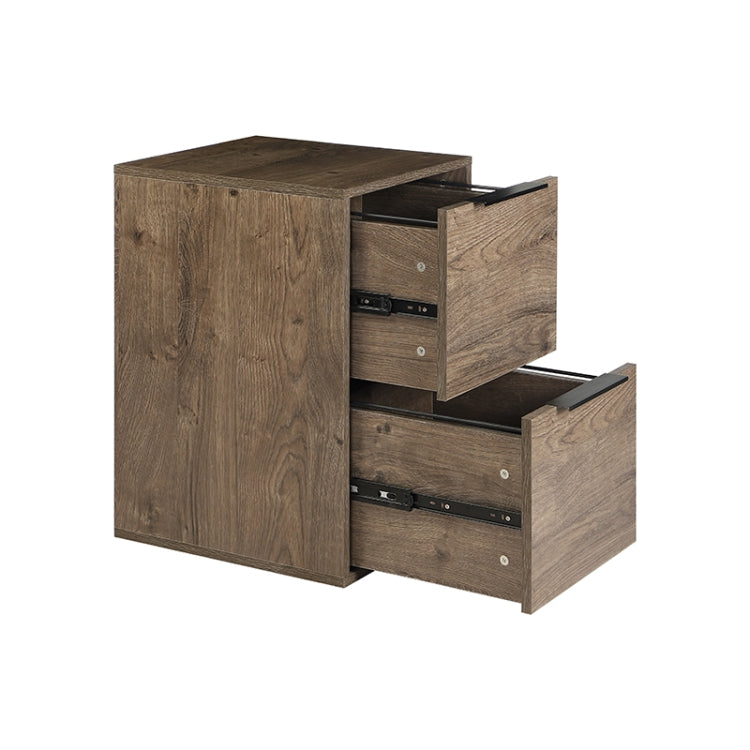 [US Warehouse] Wooden Office Filing Cabinet with 2 Drawers, Size: 15.17x16.50x24.14 inch