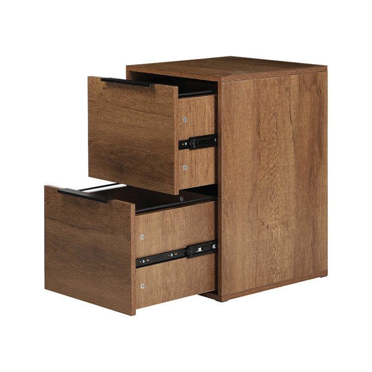 [US Warehouse] Wooden Office Filing Cabinet with 2 Drawers, Size: 15.17x16.5x24.14 inch