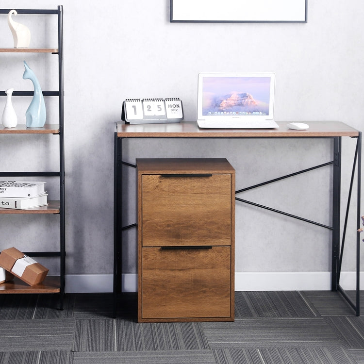 [US Warehouse] Wooden Office Filing Cabinet with 2 Drawers, Size: 15.17x16.5x24.14 inch