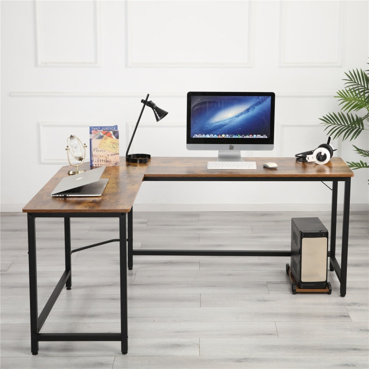 [US Warehouse] Home Office Metal Frame Wooden Table