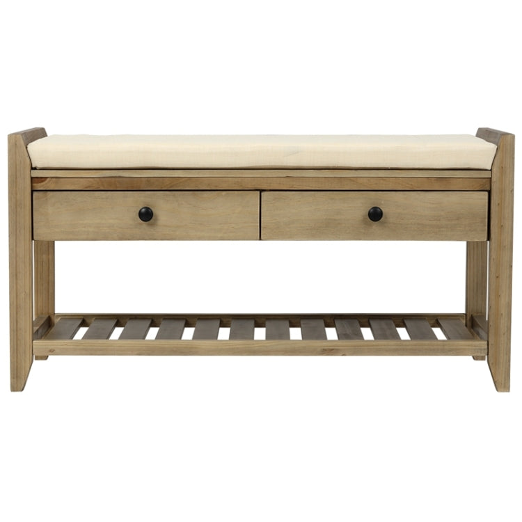 [US Warehouse] Home Multifunctional Shoes Racks with Seat & Drawer, Size: 39x14x19.8 inch (Gray)