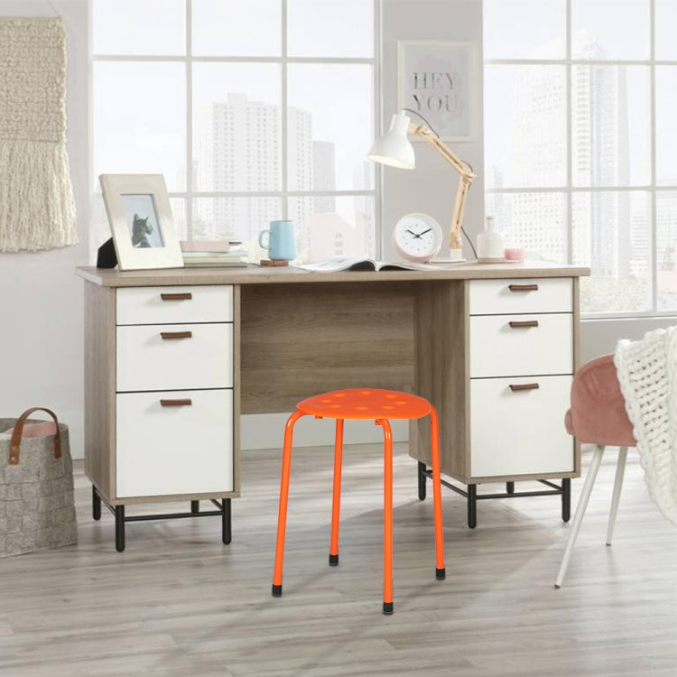 [US Warehouse] 5 PCS Stackable Round Stool In Five Colors