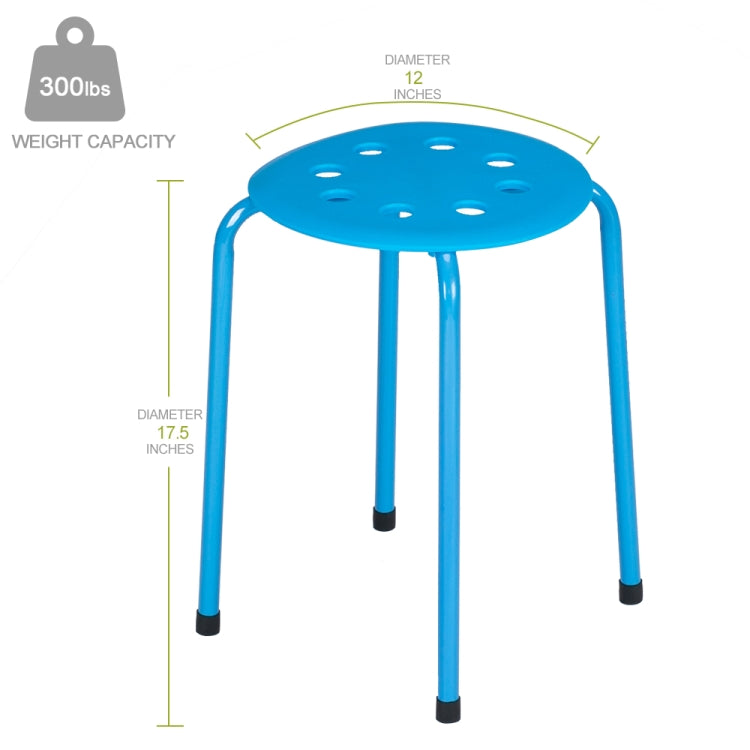 [US Warehouse] 5 PCS Stackable Round Stool In Five Colors