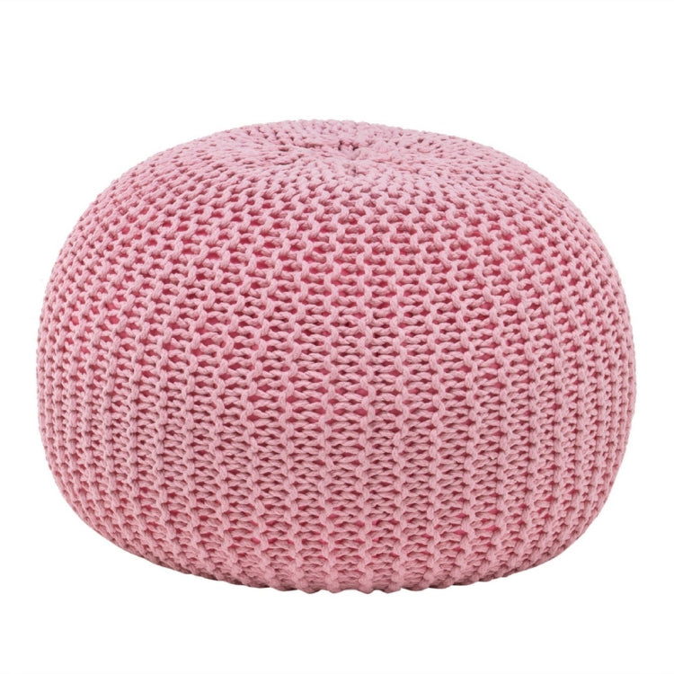 [US Warehouse] Hand-woven Sofa Footstoo Futon, Size: 50x50x35cm (Pink)