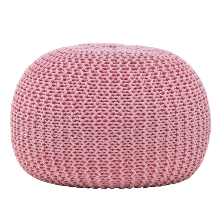 [US Warehouse] Hand-woven Sofa Footstoo Futon, Size: 50x50x35cm (Pink)