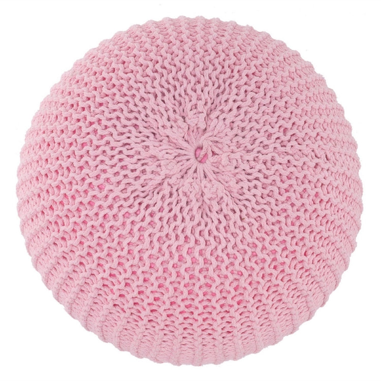 [US Warehouse] Hand-woven Sofa Footstoo Futon, Size: 50x50x35cm (Pink)