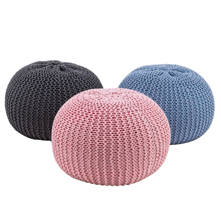 [US Warehouse] Hand-woven Sofa Footstoo Futon, Size: 50x50x35cm (Pink)
