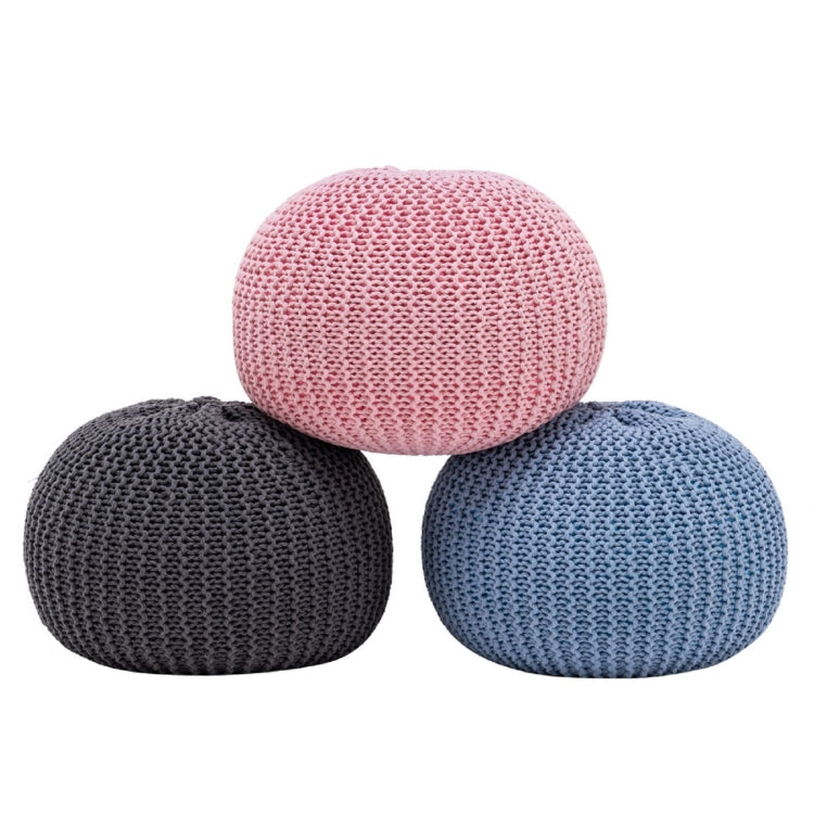 [US Warehouse] Hand-woven Sofa Footstoo Futon, Size: 50x50x35cm (Pink)