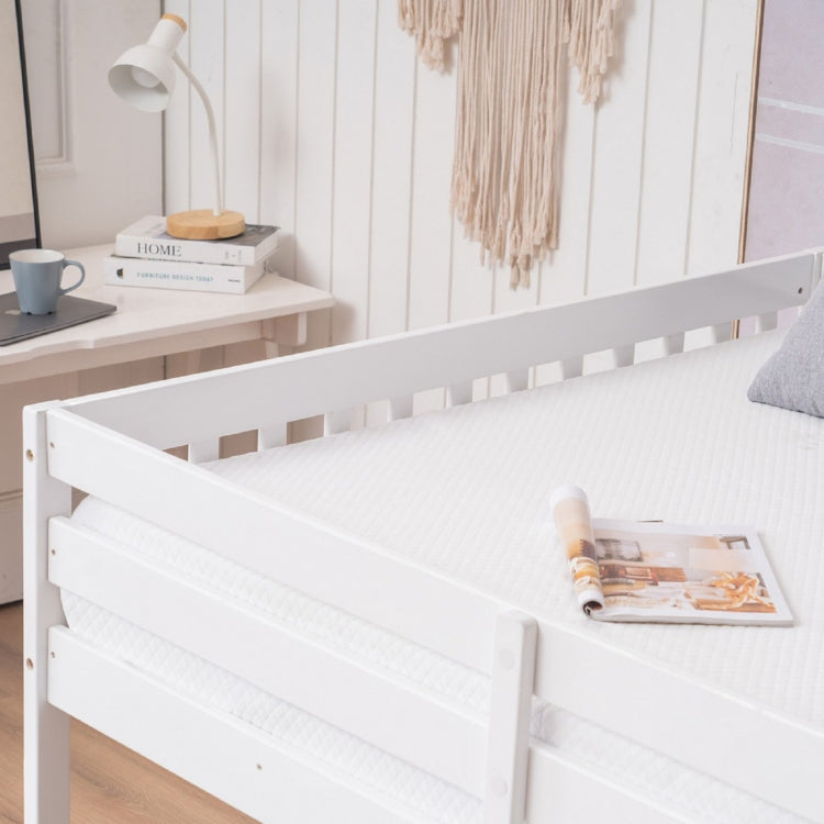 [US Warehouse] Children Pine Elevated Bed Vertical Version Straight Bedside, Size: 196.3x143.5x109cm