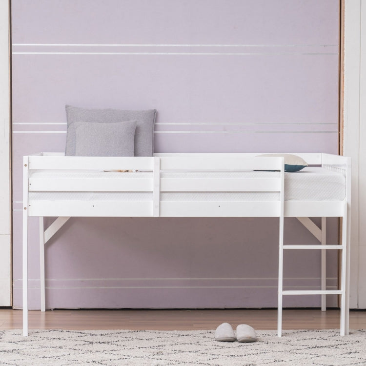 [US Warehouse] Children Pine Elevated Bed Vertical Version Straight Bedside, Size: 196.3x143.5x109cm