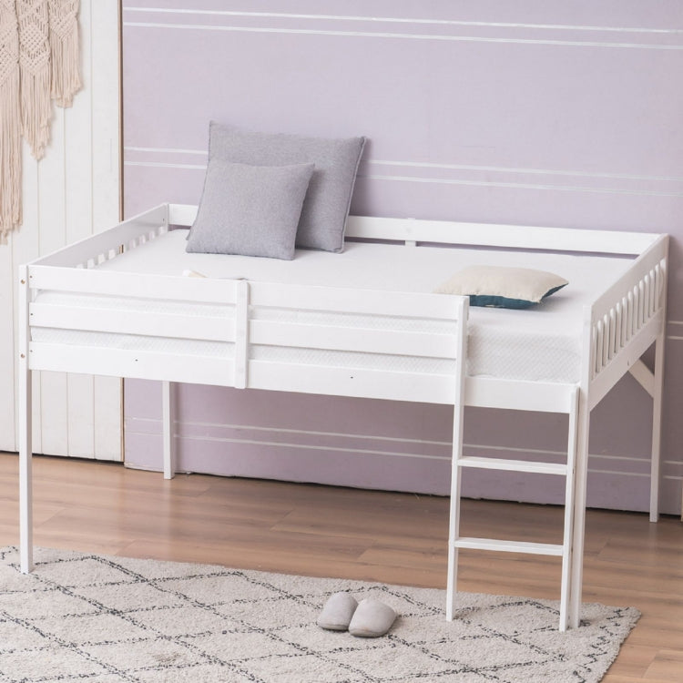 [US Warehouse] Children Pine Elevated Bed Vertical Version Straight Bedside, Size: 196.3x143.5x109cm