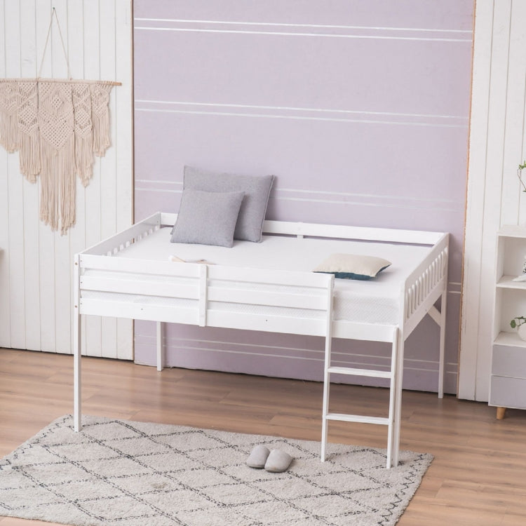[US Warehouse] Children Pine Elevated Bed Vertical Version Straight Bedside, Size: 196.5x105.5x109cm