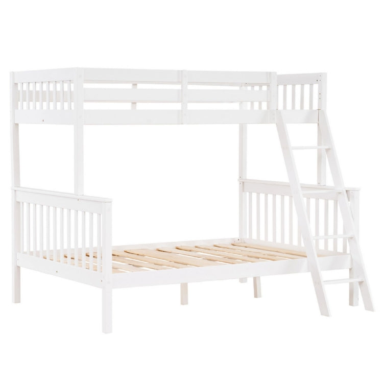 [US Warehouse] Pine High Tall Mother and Child Bed Vertical Straight Headboard Double Bed, Size: 200x145x164.5cm