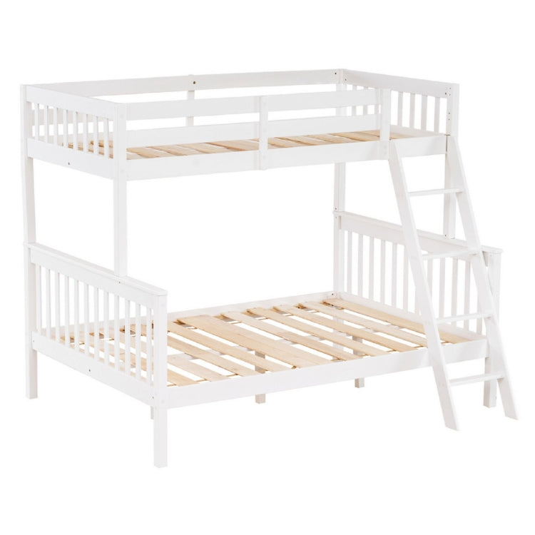 [US Warehouse] Pine High Tall Mother and Child Bed Vertical Straight Headboard Double Bed, Size: 200x145x164.5cm