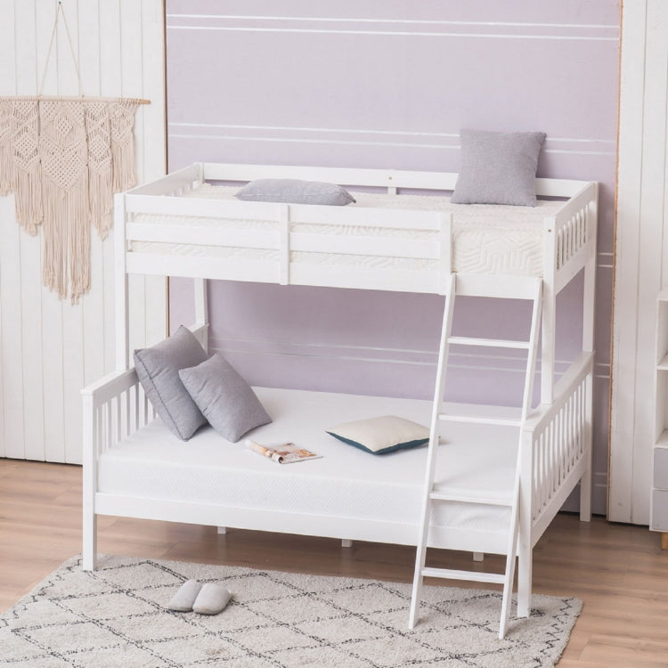 [US Warehouse] Pine High Tall Mother and Child Bed Vertical Straight Headboard Double Bed, Size: 200x145x164.5cm