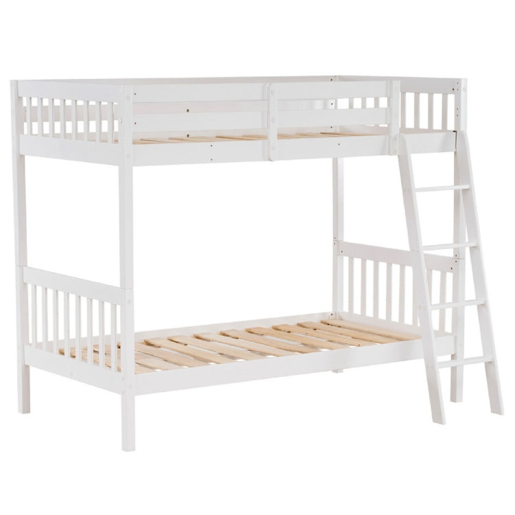 [US Warehouse] Pine High Tall Bunk Bed with Ladder, Size: 200x105.5x164.5cm